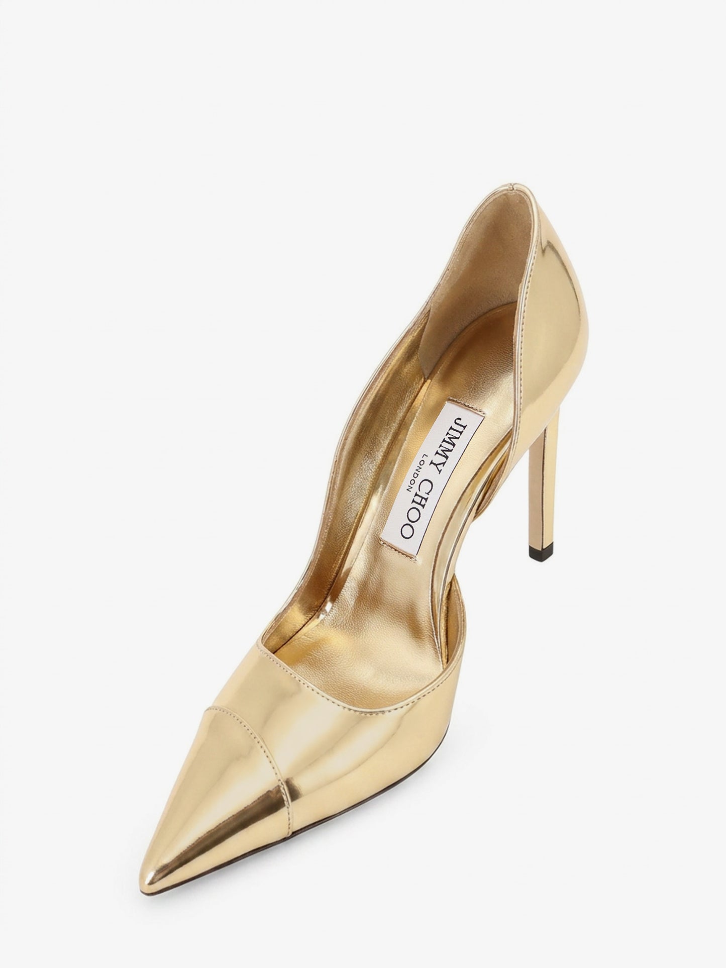 Brigitte 100 Liquid Metal leather décolleté