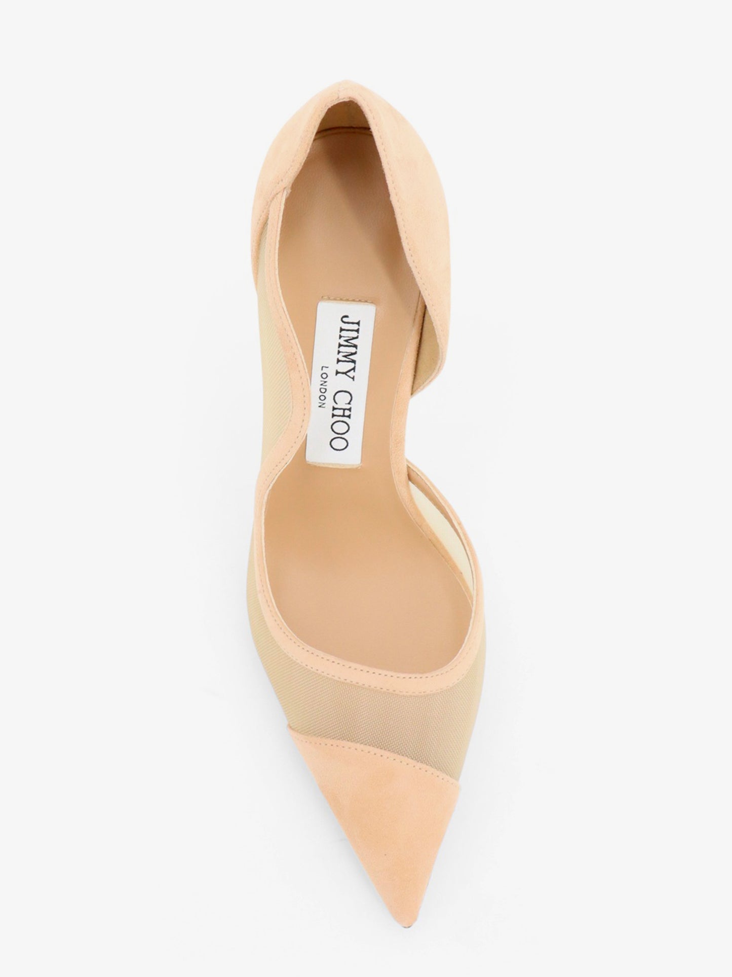 Brigitte voile and suede décolleté