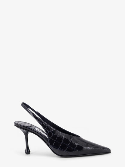 Patent leather pumps with crocodile print thumbnail