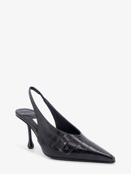Patent leather pumps with crocodile print thumbnail