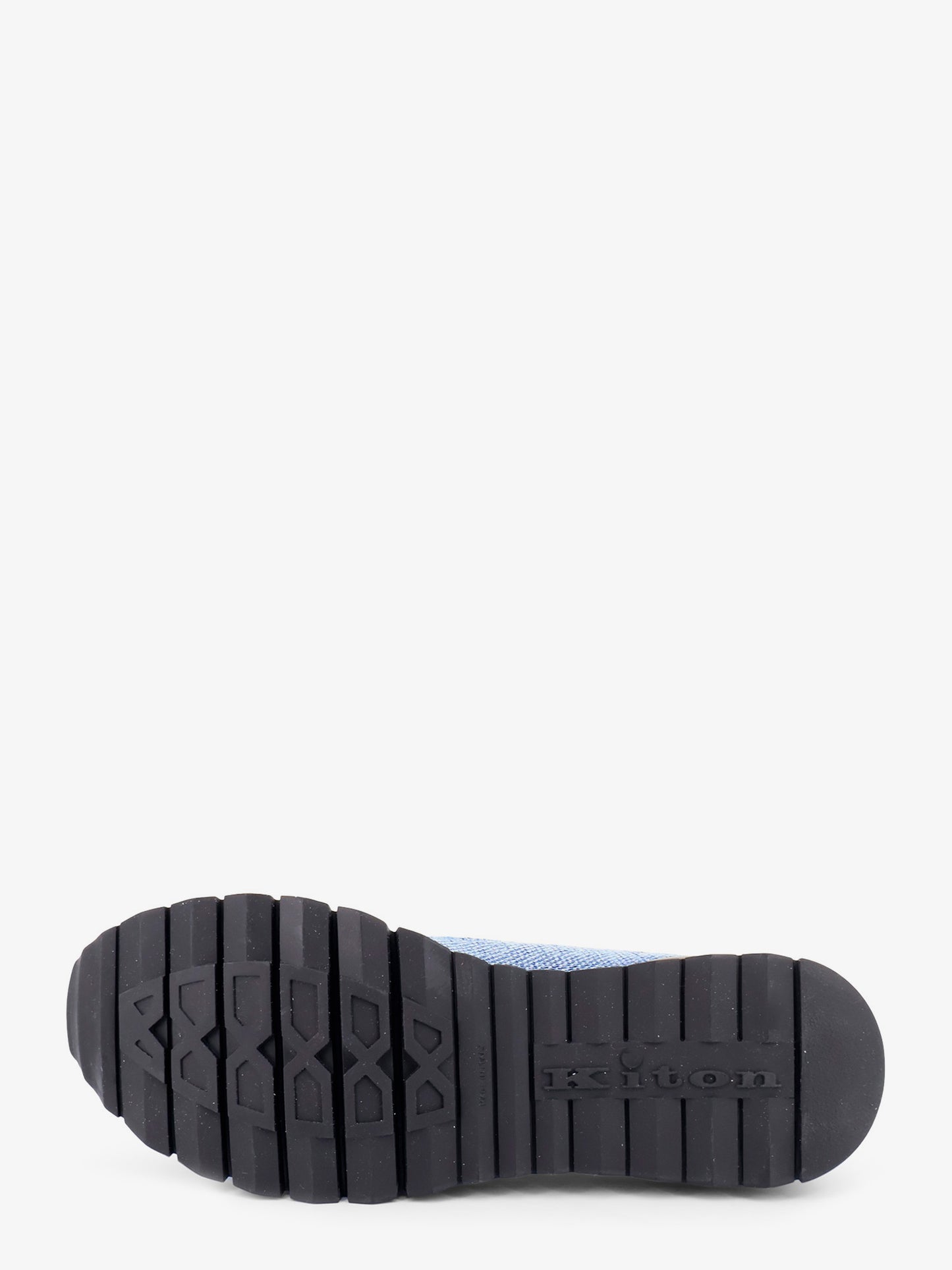 Knitted fabric sneakers with embroidered logo