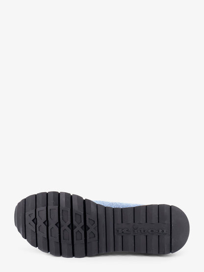 Knitted fabric sneakers with embroidered logo thumbnail