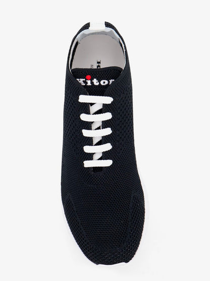Knitted fabric sneakers with embroidered logo thumbnail