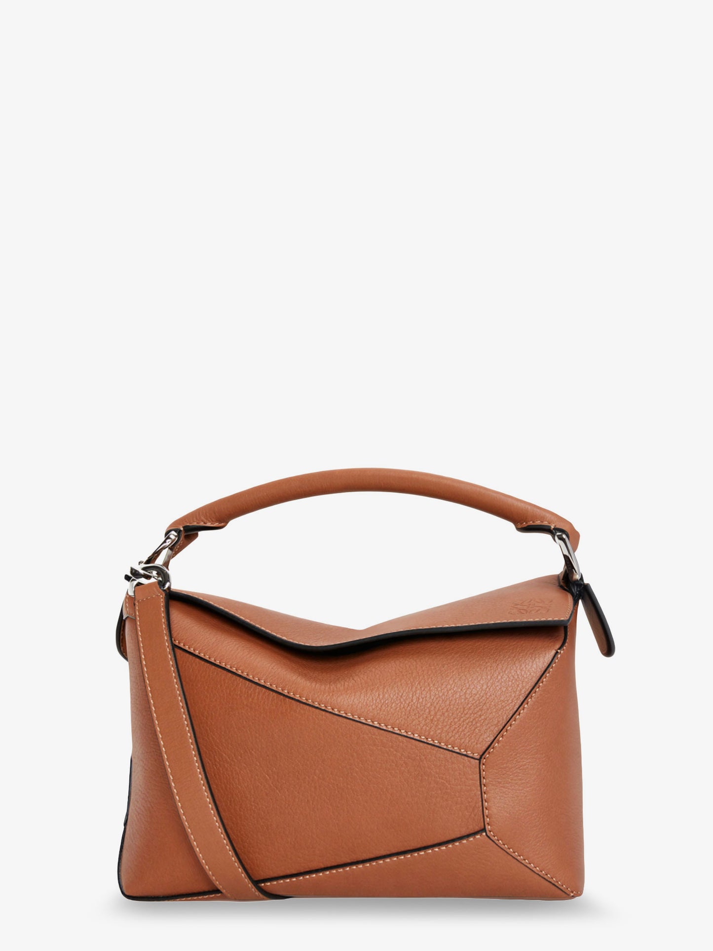 Puzzle Edge leather handbag with engraved Anagram logo