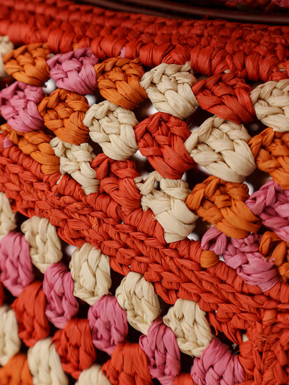 Paula's Ibiza-Puzzle Edge multicolor crochet handbag thumbnail