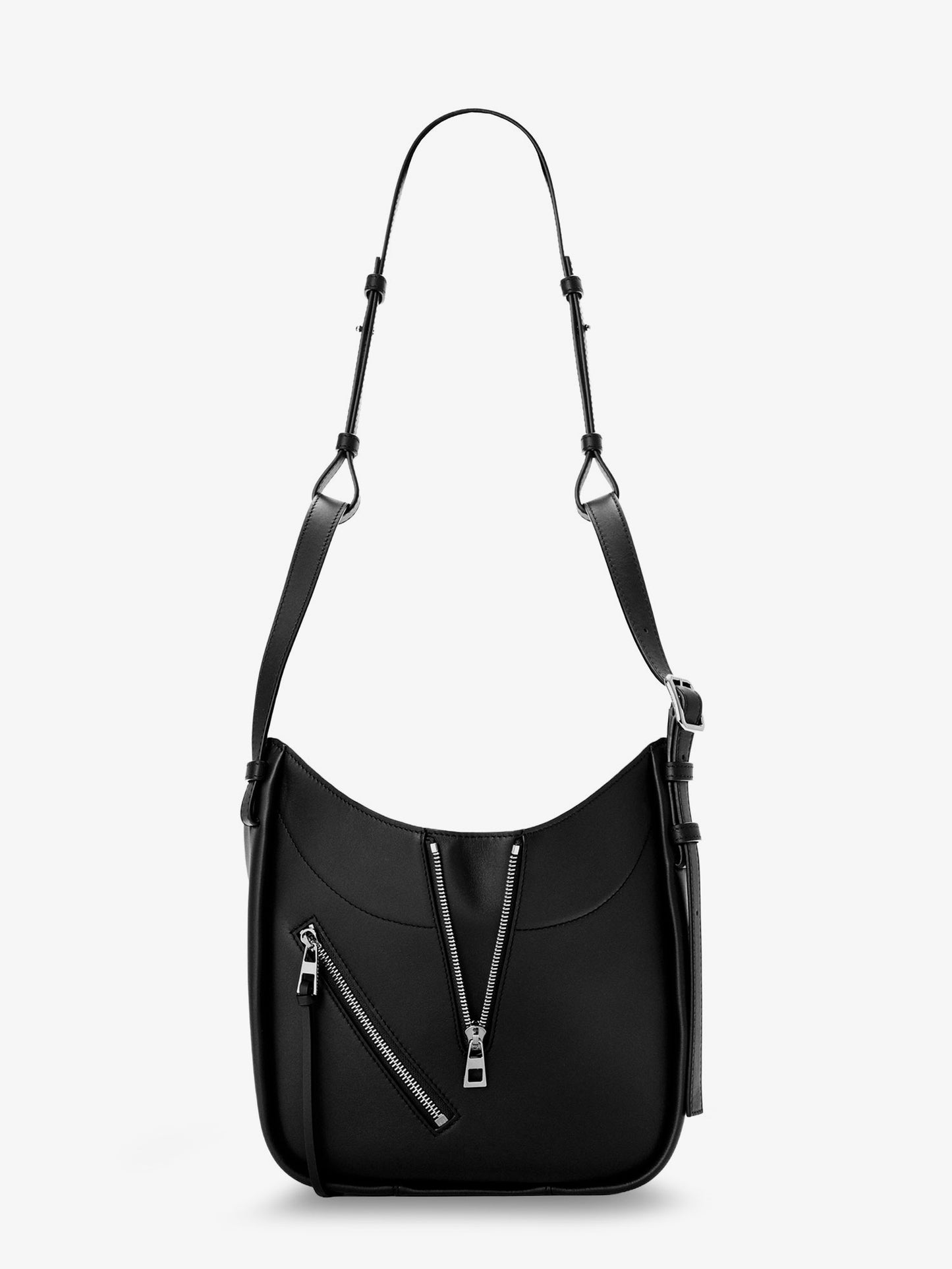 Hammock Flip leather handbag with front lettering logo