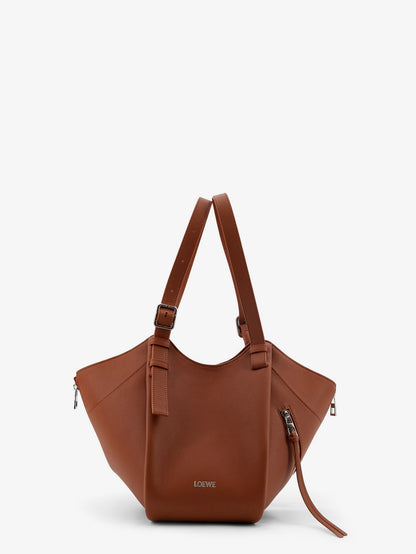 Borsa a mano Hammock Flip in pelle con logo lettering frontale thumbnail