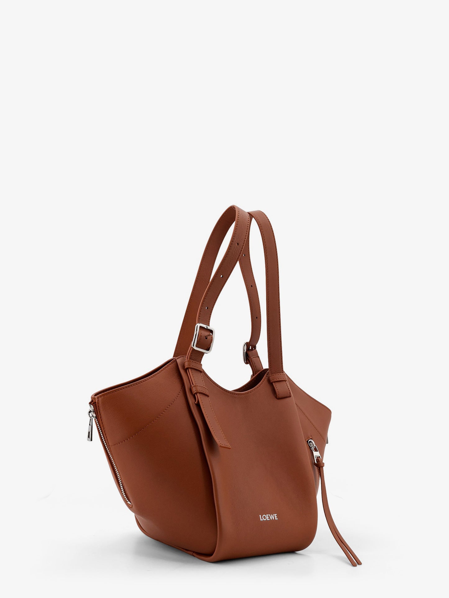 Borsa a mano Hammock Flip in pelle con logo lettering frontale