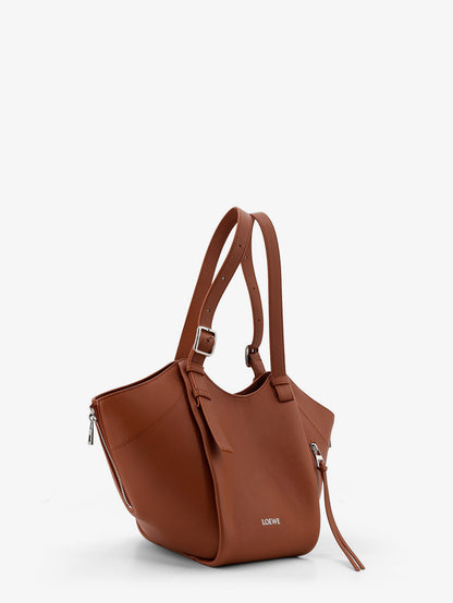 Borsa a mano Hammock Flip in pelle con logo lettering frontale thumbnail
