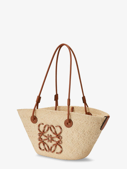Paula's Ibiza Anagram Palm Leaf and Leather shoulder bag thumbnail