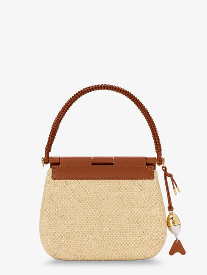 Paula's Ibiza Raffia and Leather Pescador crossbody bag thumbnail