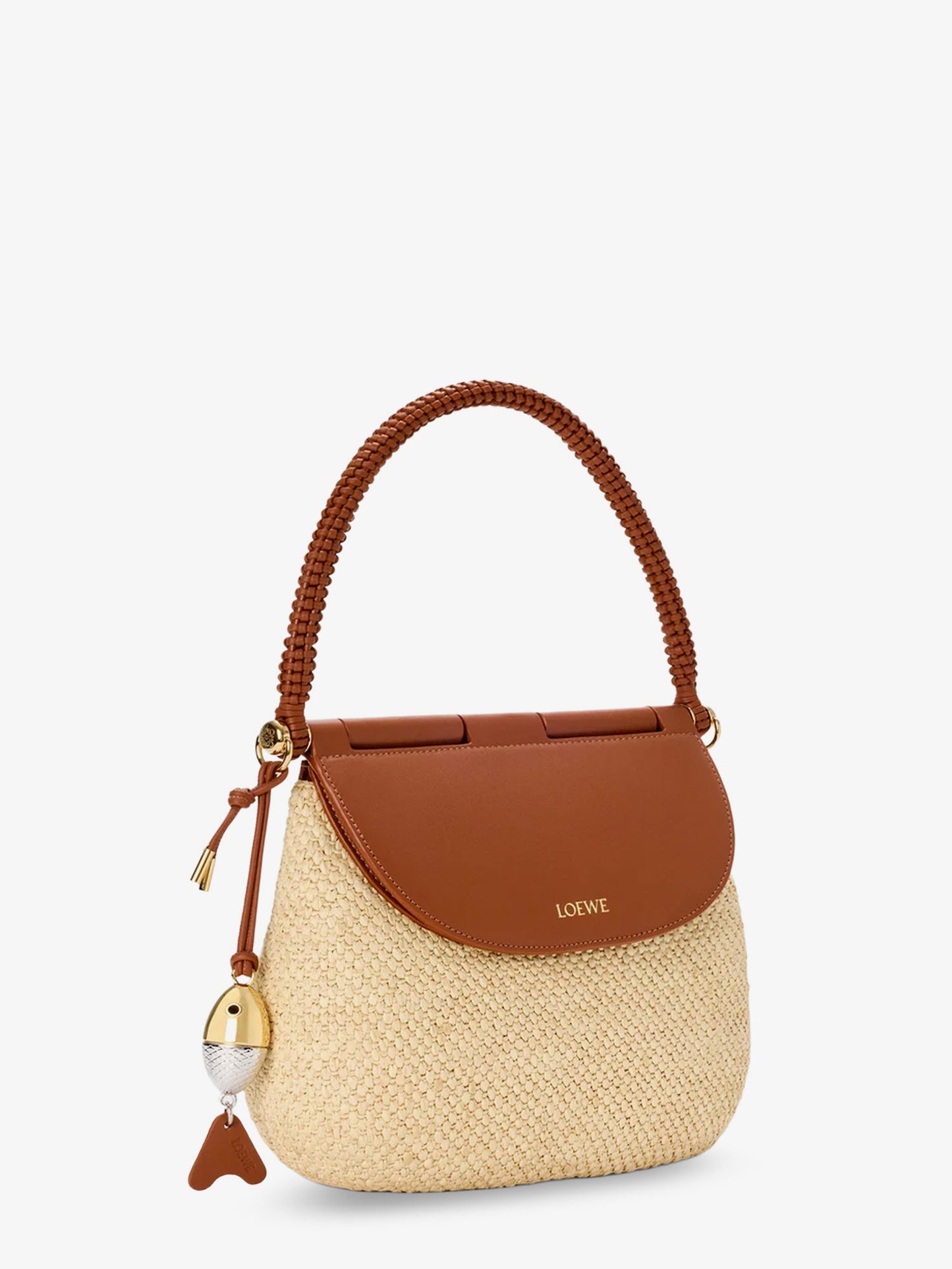Paula's Ibiza Raffia and Leather Pescador crossbody bag