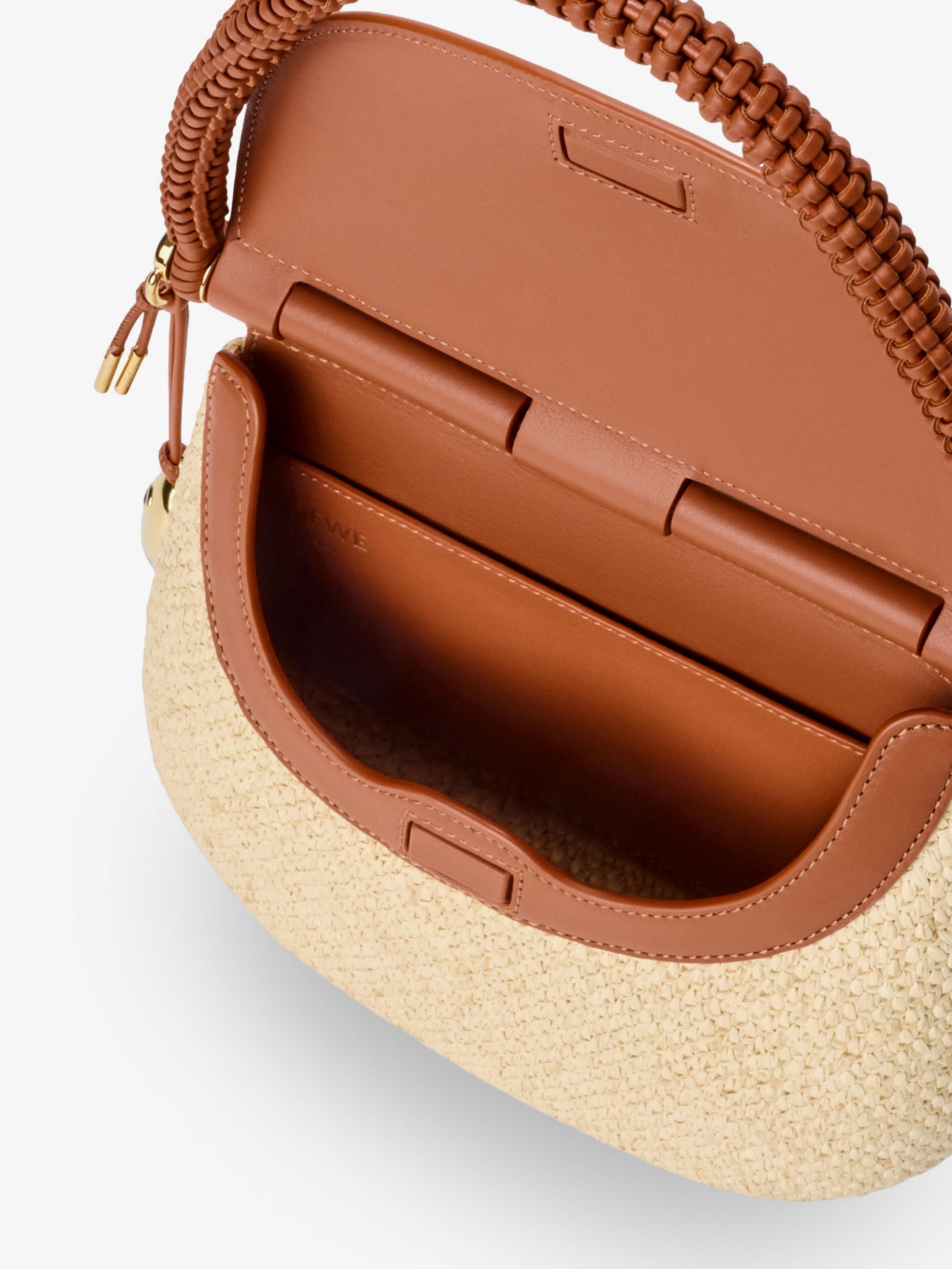Paula's Ibiza Raffia and Leather Pescador crossbody bag