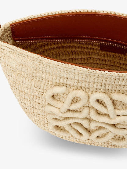 Paula's Ibiza -Eclipse raffia and leather crossbody bag thumbnail