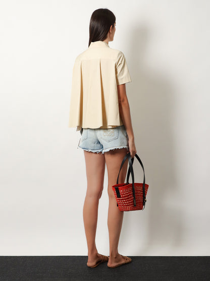 Paula's Ibiza -Braid Basket Small Small Iraca Palm Leaf Shoulder Bag thumbnail