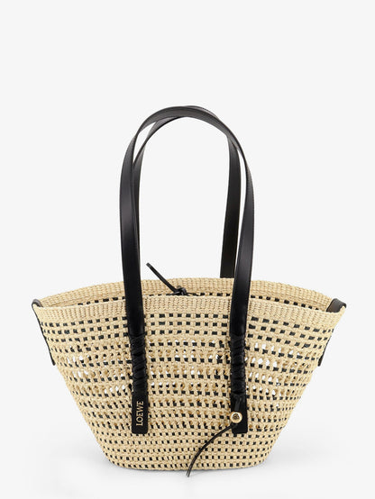 Paula's Ibiza -Braid raffia and leather shoulder bag thumbnail