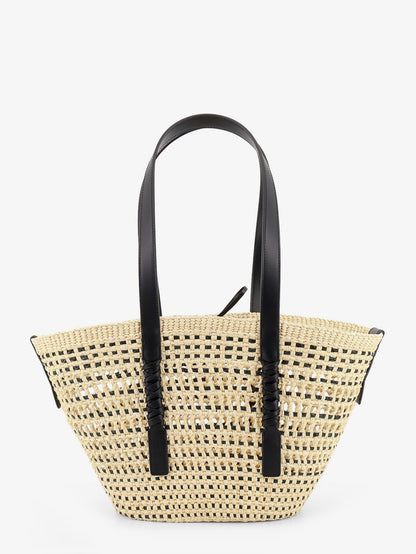 Paula's Ibiza -Braid raffia and leather shoulder bag thumbnail