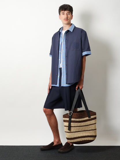 Paula's Ibiza Two-Tone Raffia Loop Shopping Bag thumbnail