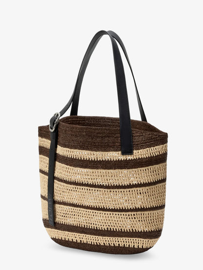 Paula's Ibiza Two-Tone Raffia Loop Shopping Bag thumbnail