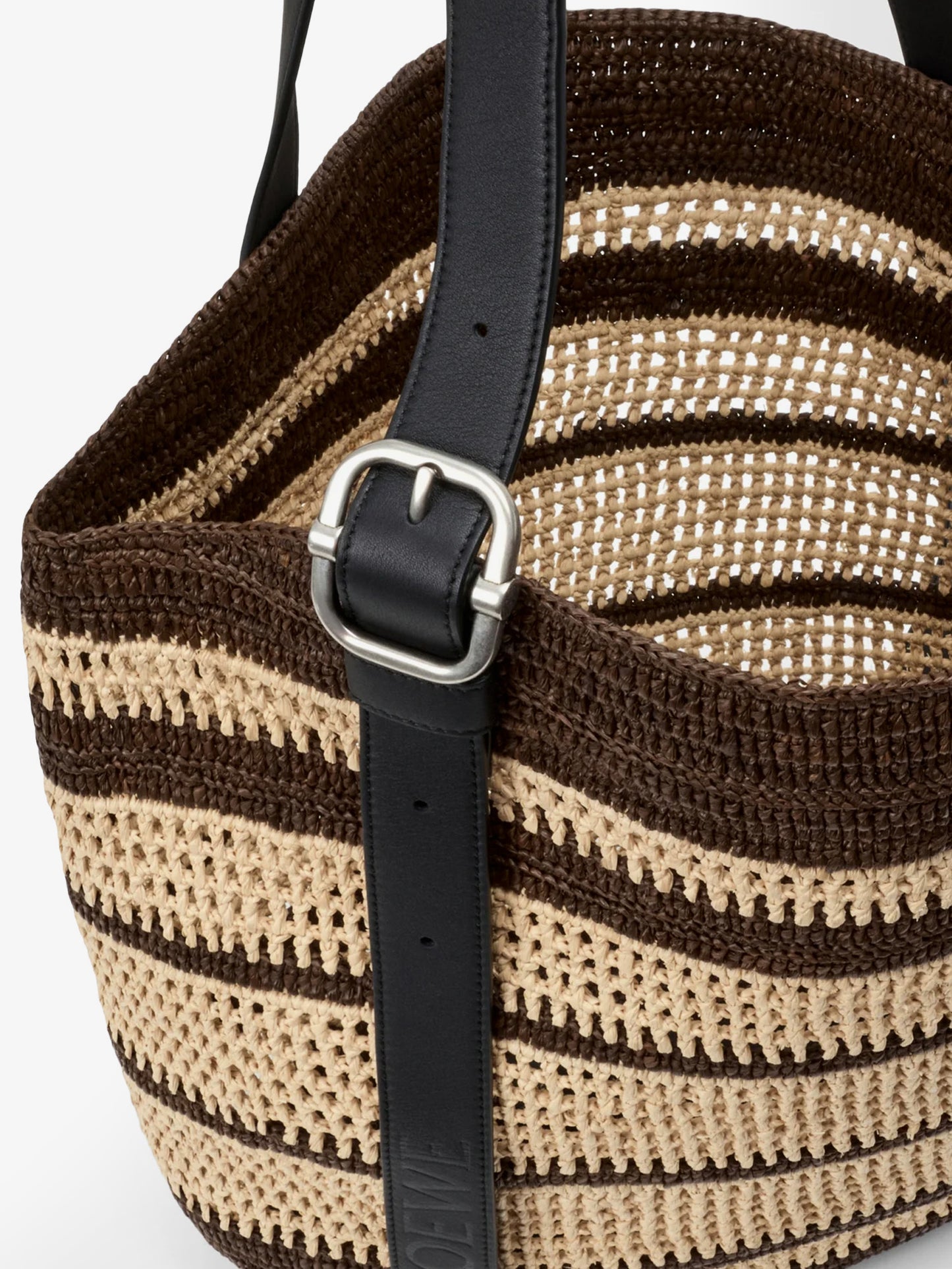 Paula's Ibiza Two-Tone Raffia Loop Shopping Bag