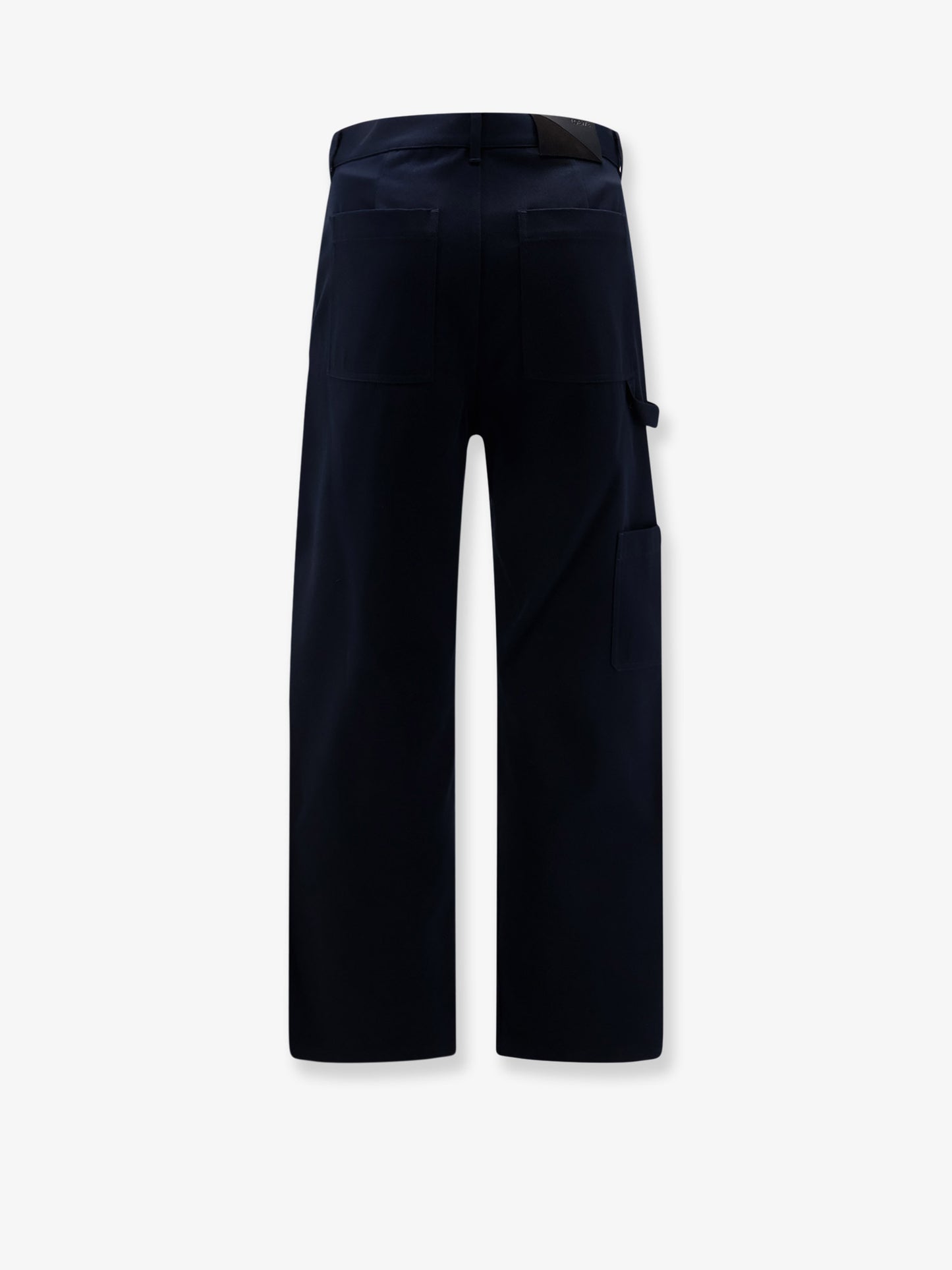 Pantaloni in denim con logo ricamato in contrasto