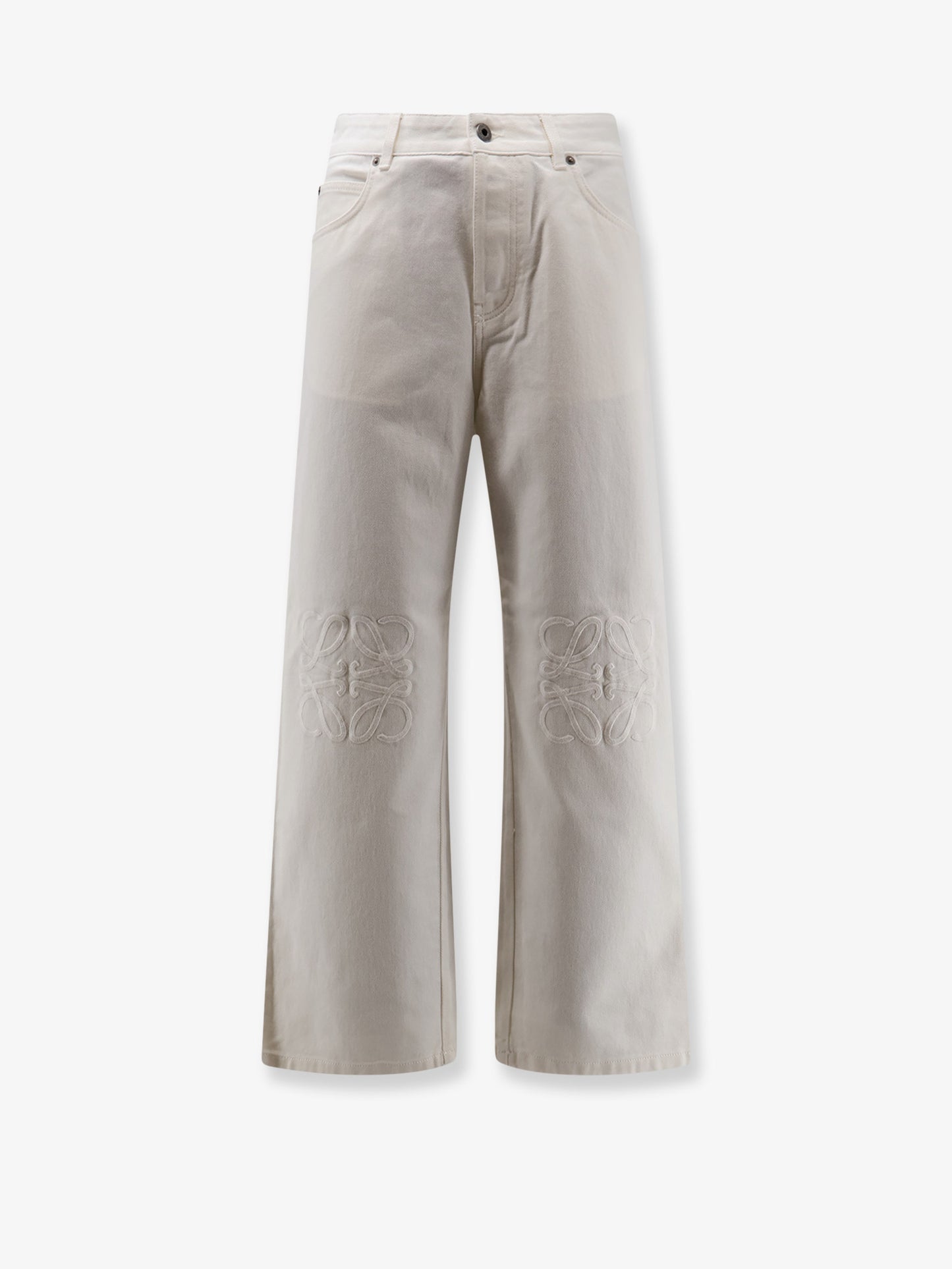 Anagram Baggy white denim trousers