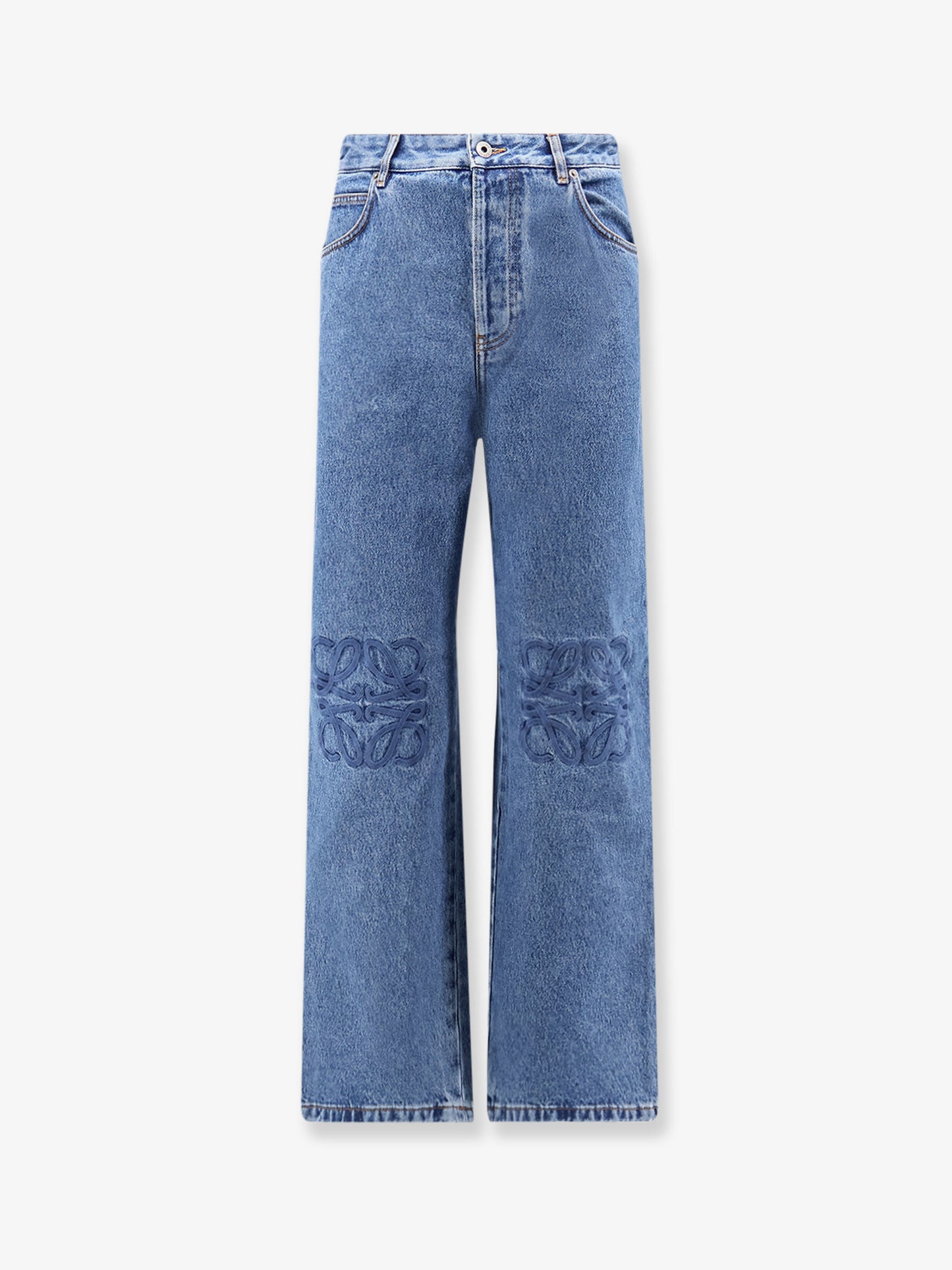 Jeans Anagram Baggy con ricamo frontale