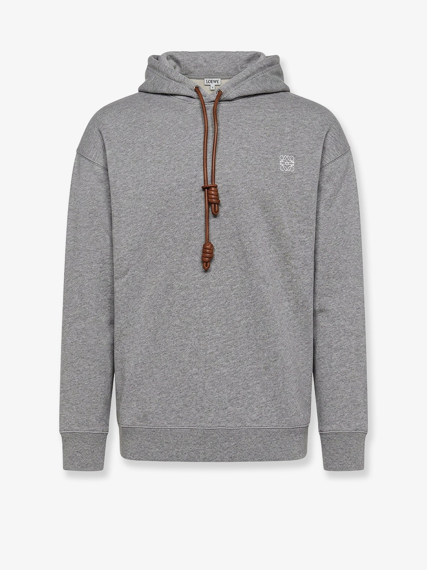Cotton sweatshirt with front embroidered logo