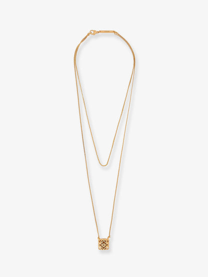 Paula's Ibiza -Anagram Bombè Brass Necklace thumbnail