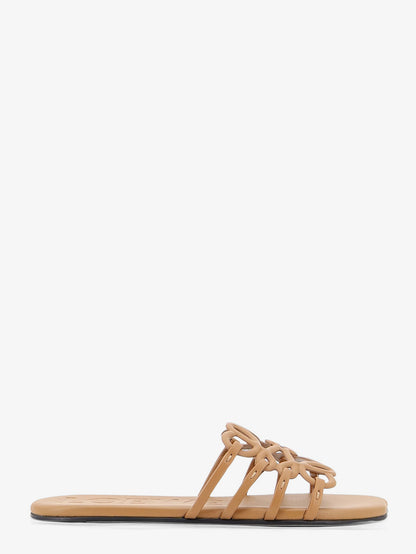 Paula's Ibiza Anagram Petal Leather Sandals thumbnail