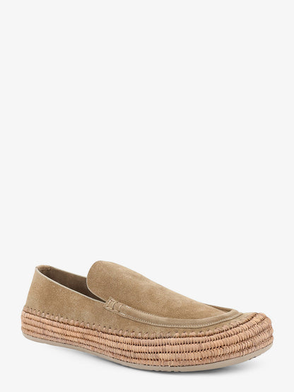 Rio suede and raffia loafers thumbnail