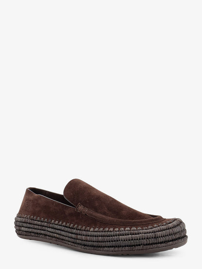Rio suede and raffia loafers thumbnail