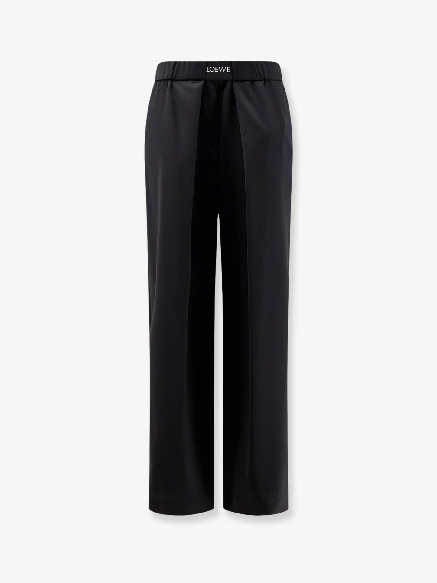 Wool trousers with Logo detail