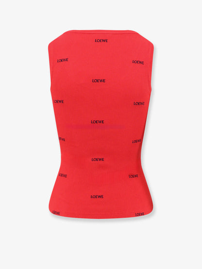 Cotton tank top with all-over embroidered logo lettering thumbnail