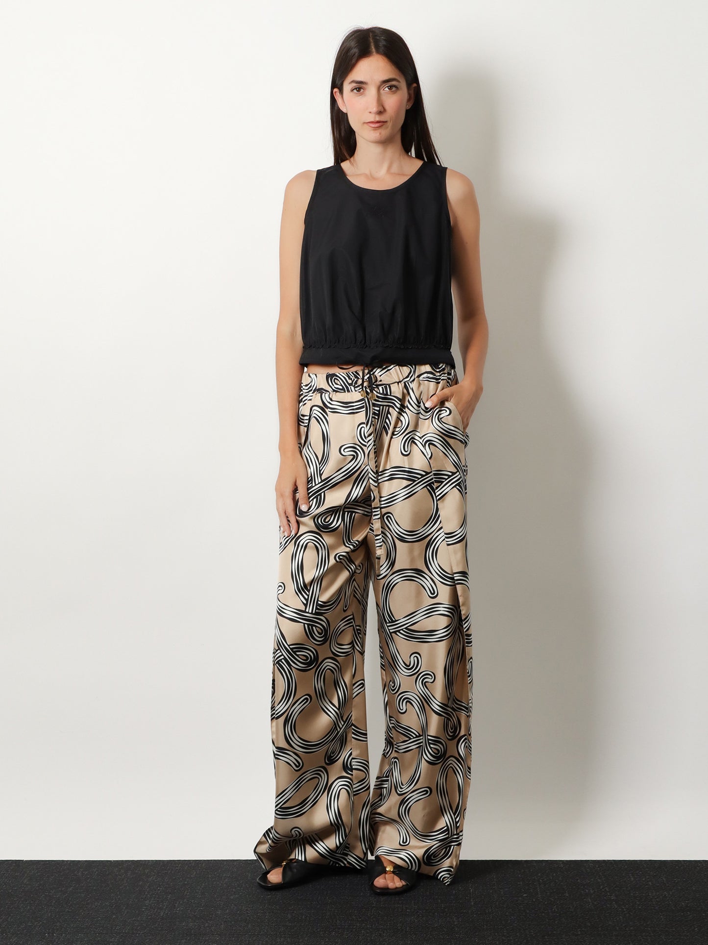Paula's Ibiza - Pantaloni in seta stampata
