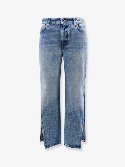 Paula's Ibiza- Blue denim jeans with side embroidered logo thumbnail