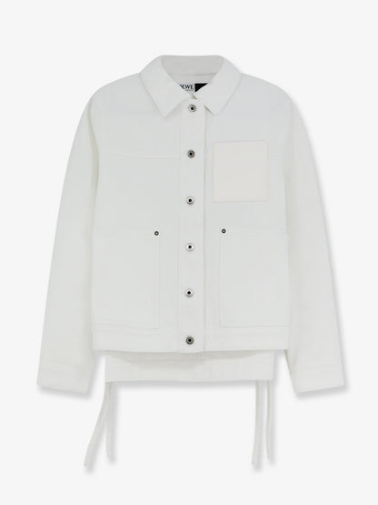 Paula's Ibiza-Giacca Workwear in white denim thumbnail
