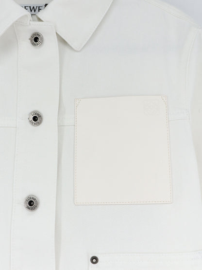 Paula's Ibiza-Giacca Workwear in white denim thumbnail