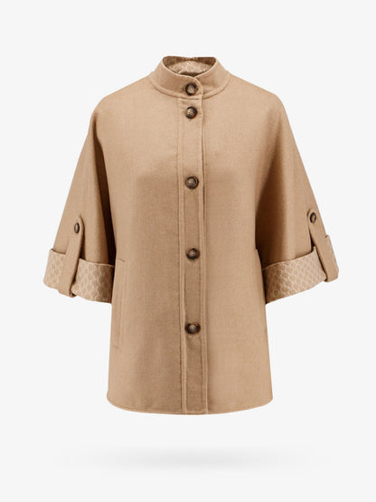 Virgin wool and cashmere cape wih pockets on the front thumbnail