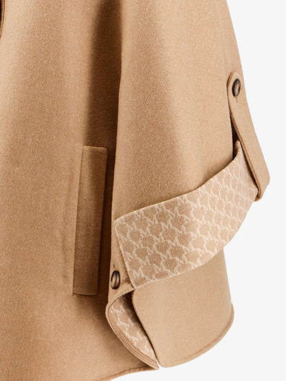 Virgin wool and cashmere cape wih pockets on the front thumbnail