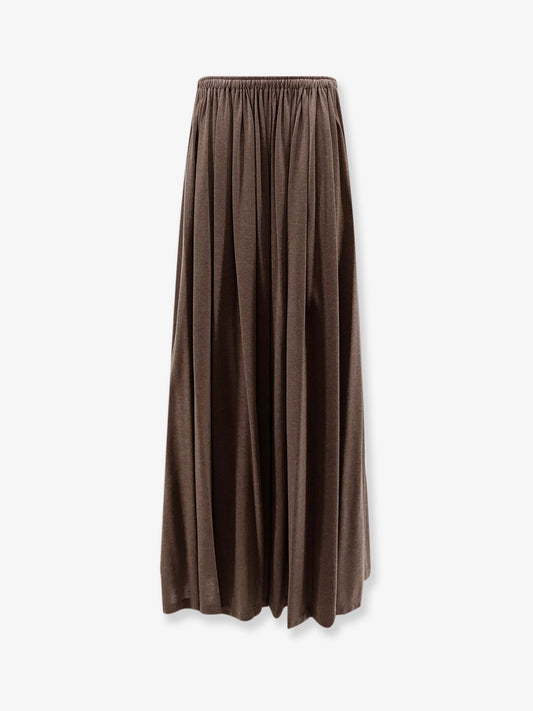 MXMLivrea pleated jersey long skirt