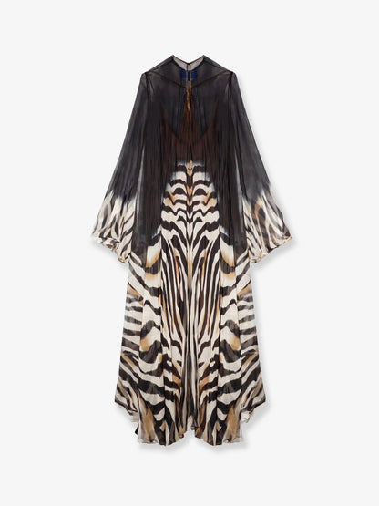 Sisters viscose and chiffon long dress thumbnail