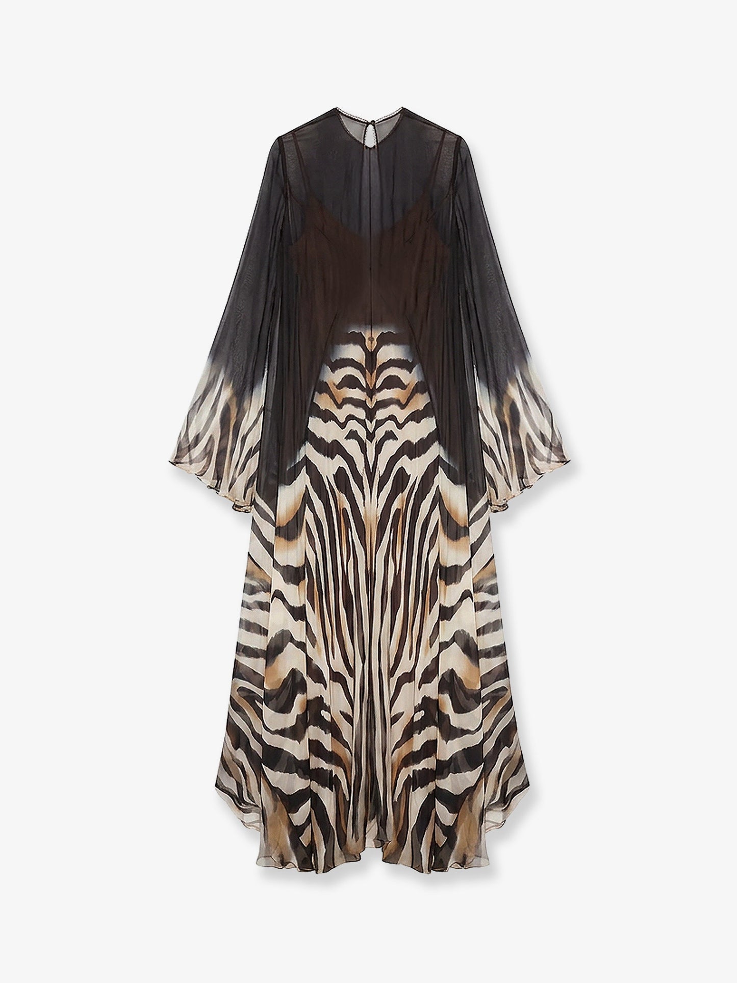 Sisters viscose and chiffon long dress