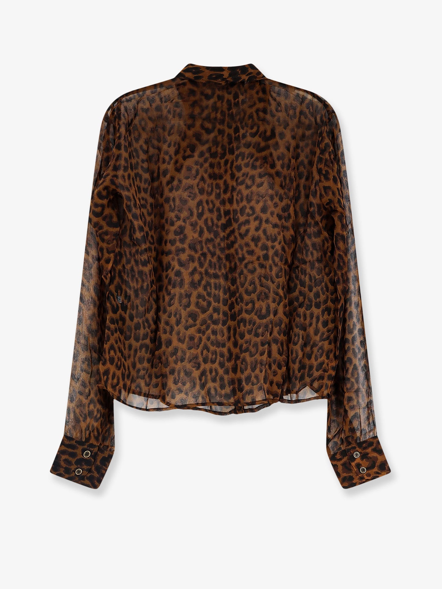 Viscose shirt with leopard print