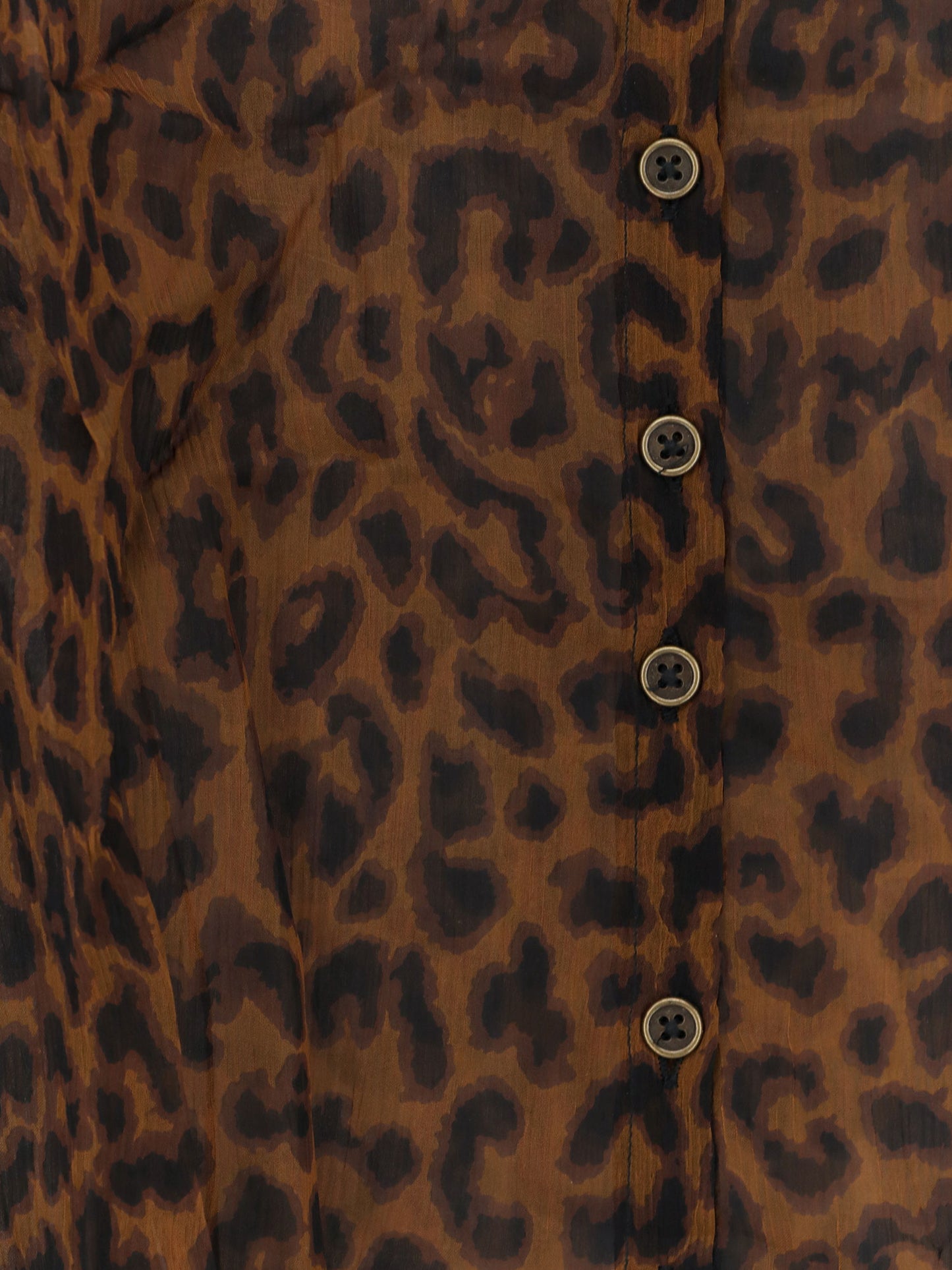 Viscose shirt with leopard print