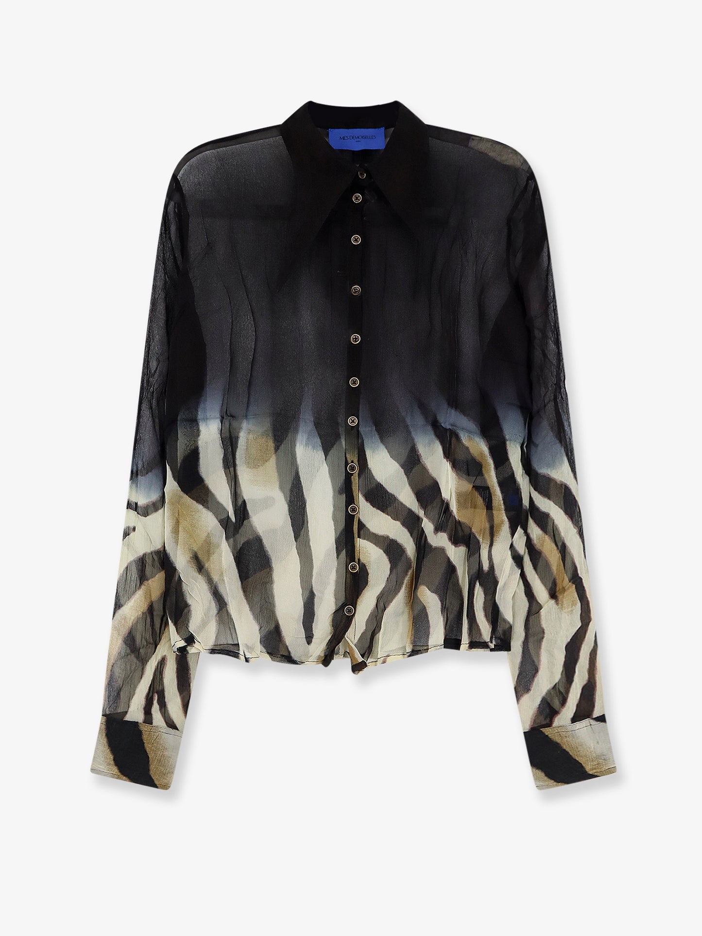 Viscose shirt with zebra print