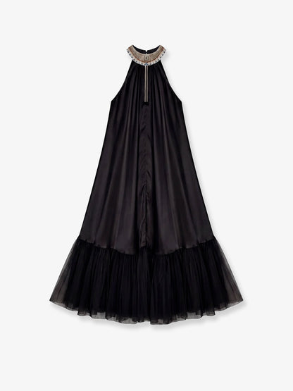 Long draped viscose Yanis dress thumbnail