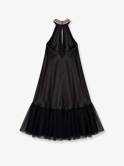 Long draped viscose Yanis dress thumbnail
