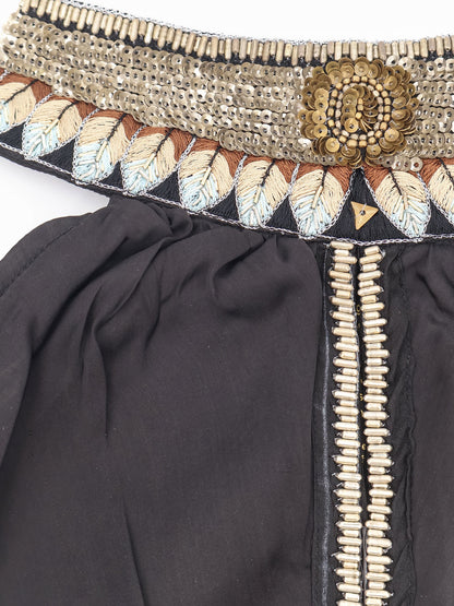 Long draped viscose Yanis dress thumbnail