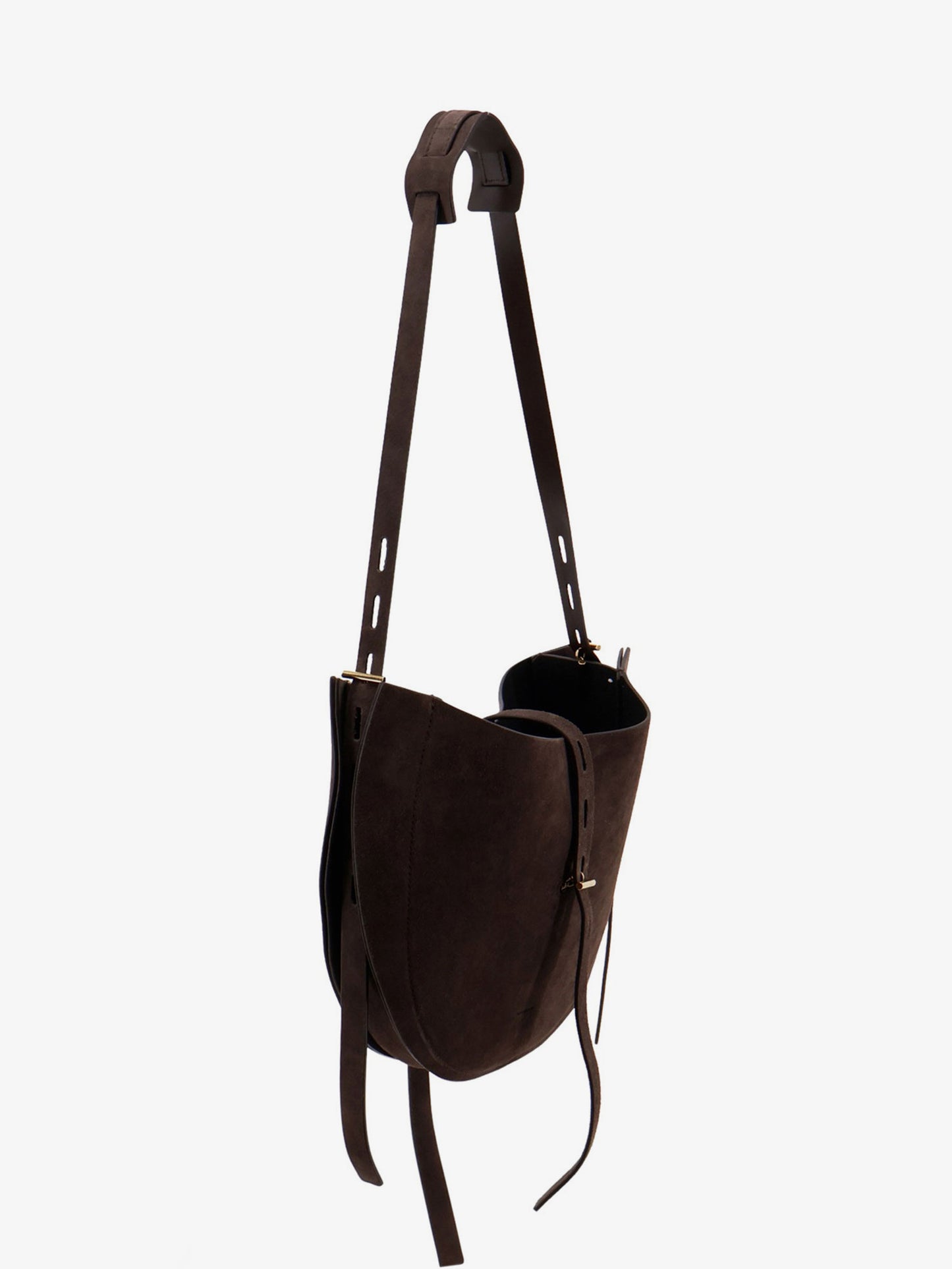 Suede crossbody bag